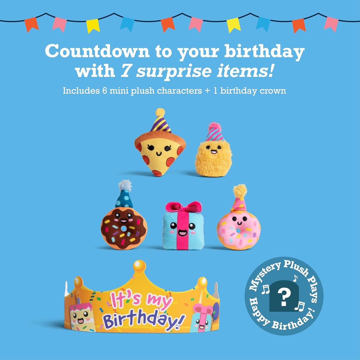 Cute plush characters birthday surprise calendar