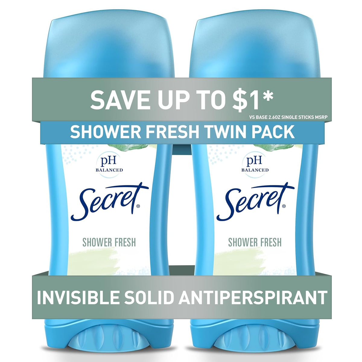 Secret antiperspirant and deodorant for women packaging