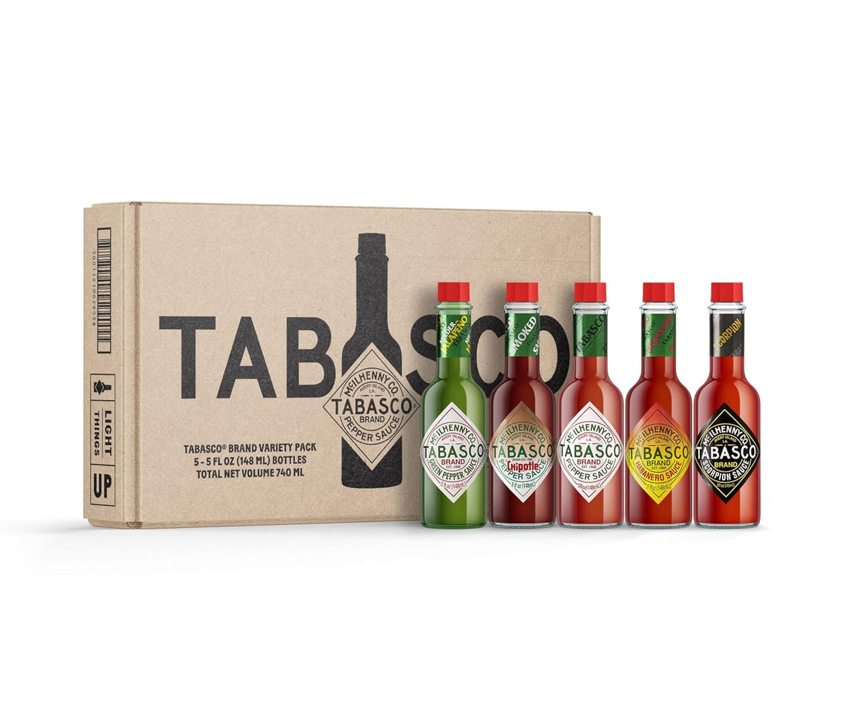 Five bottle TABASCO hot sauce assortment