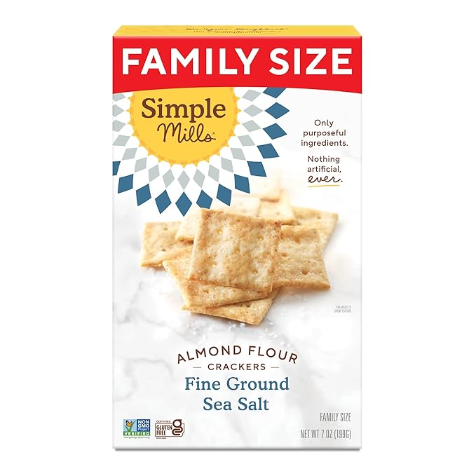 Simple Mills Almond Flour Sea Salt Crackers box