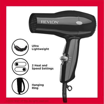 REVLON Essentials compact hair dryer with hanging ring