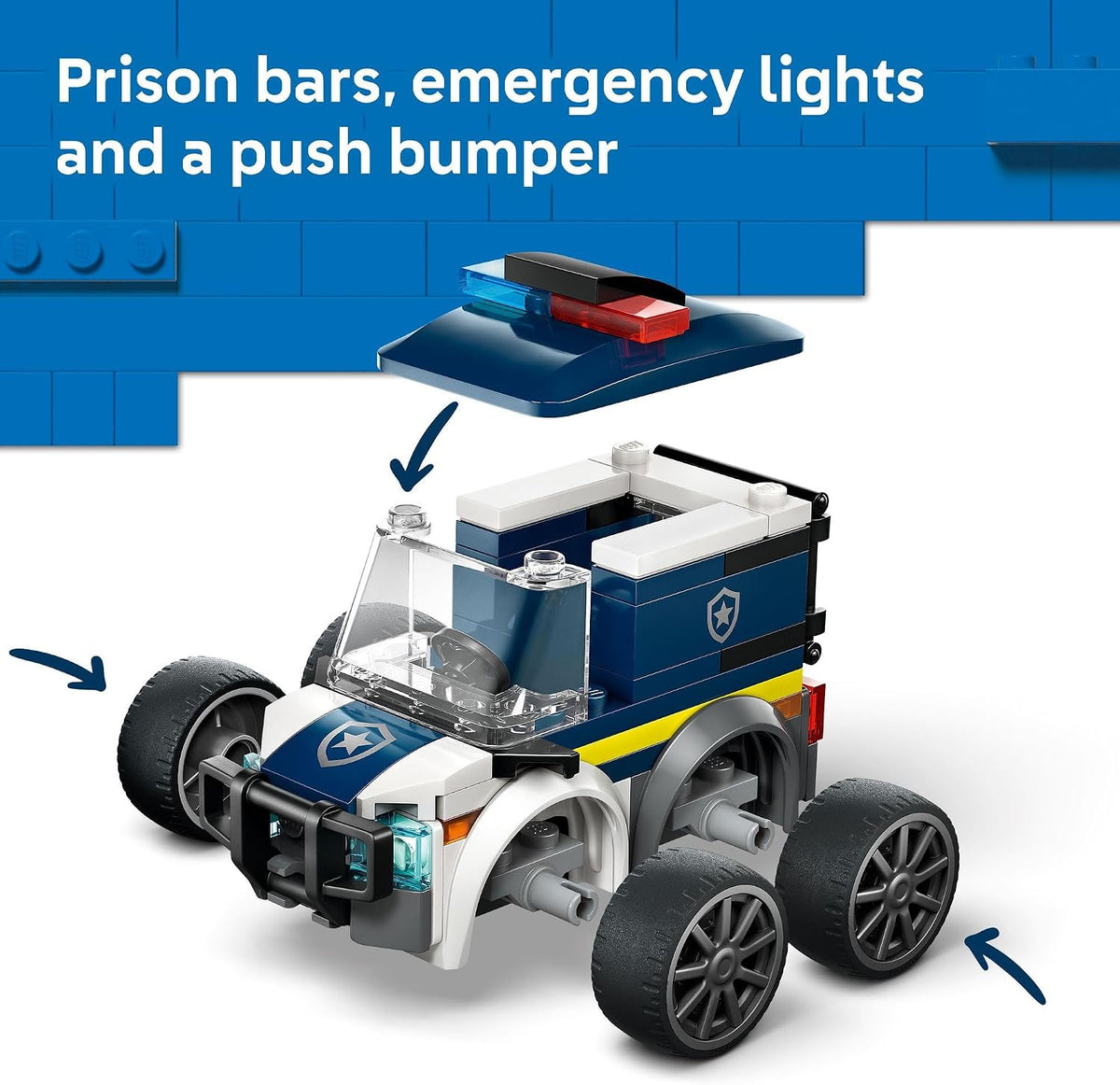 Police officer junior minifigure in LEGO truck set