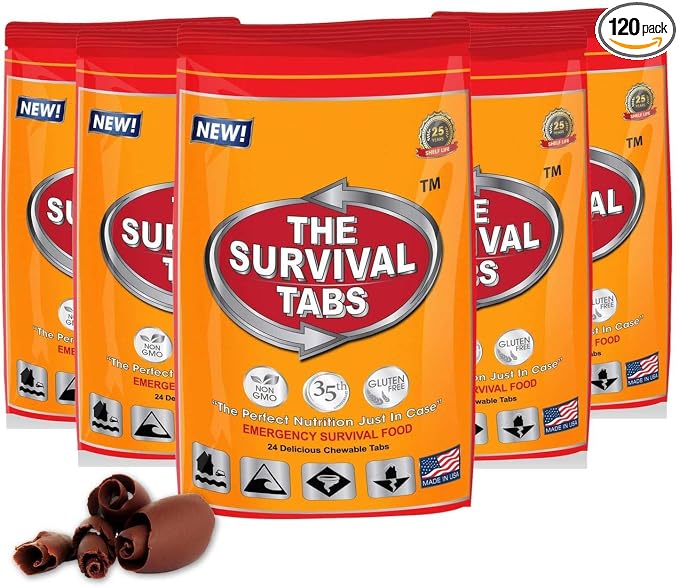 The Survival Tabs chocolate emergency food tablets