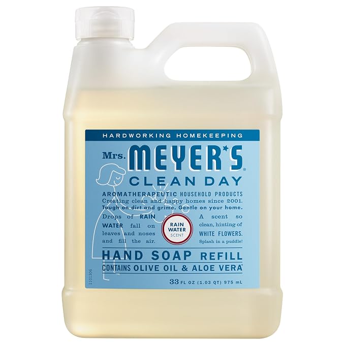 Mrs. Meyer's Rain Water hand soap refill bottle