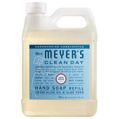 Mrs. Meyer's Rain Water hand soap refill bottle