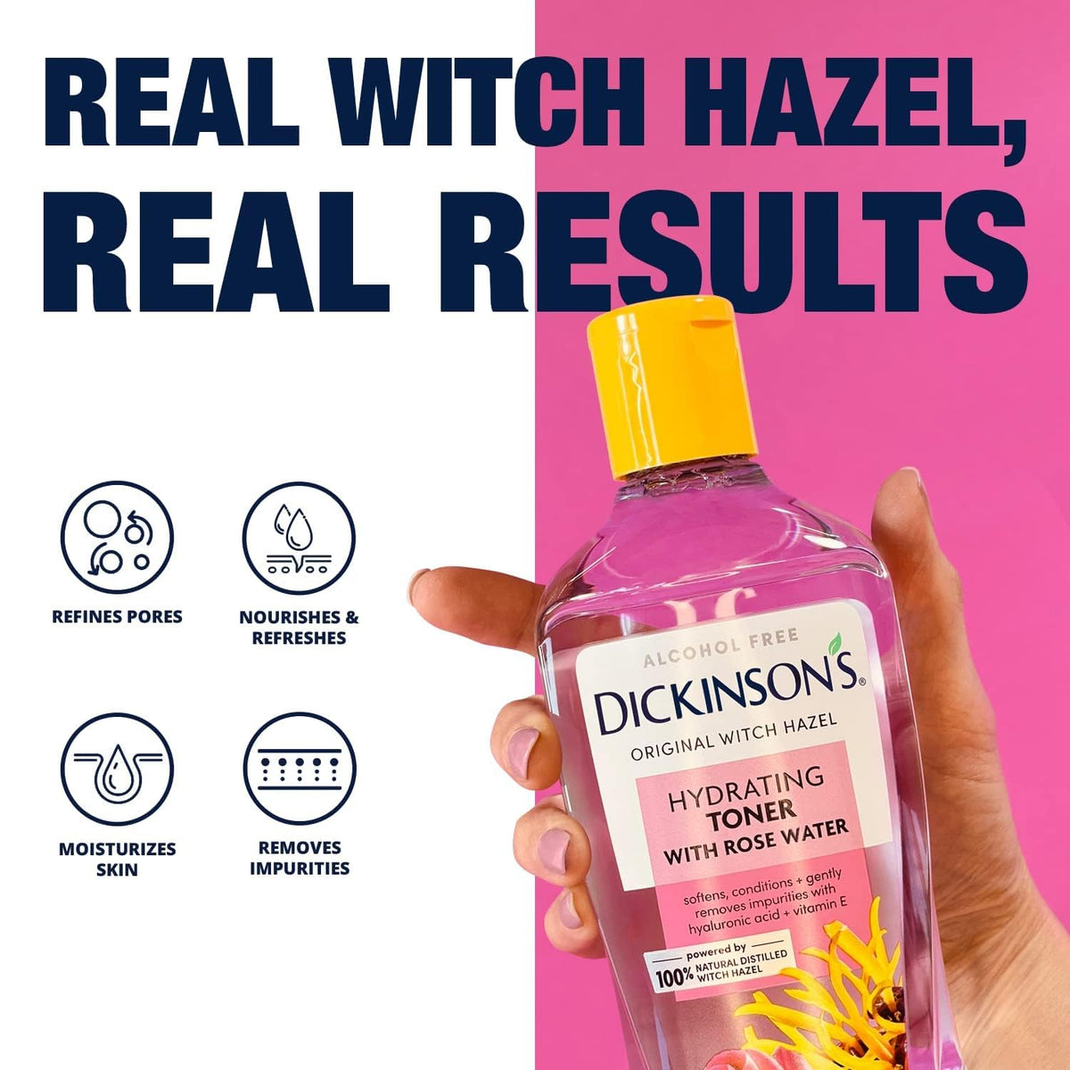 Witch hazel toner with hyaluronic acid and vitamin E