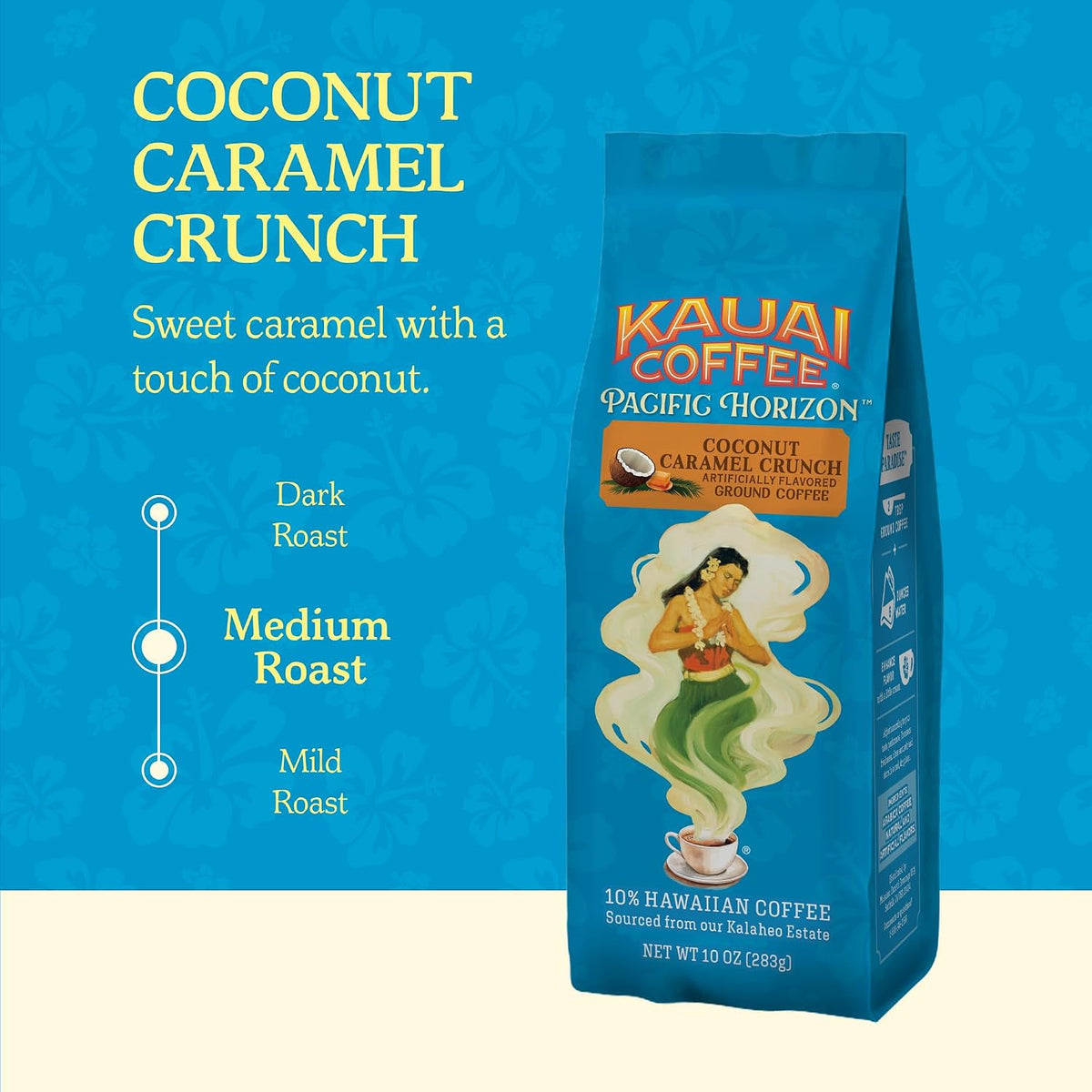 Kauai Coffee tropical coconut caramel blend