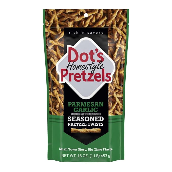 Dot's Parmesan Garlic seasoned pretzel twists 16 oz bag