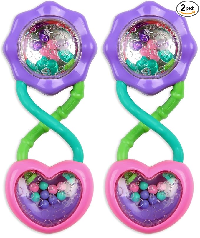 Lightweight baby rattle for diaper bag travel