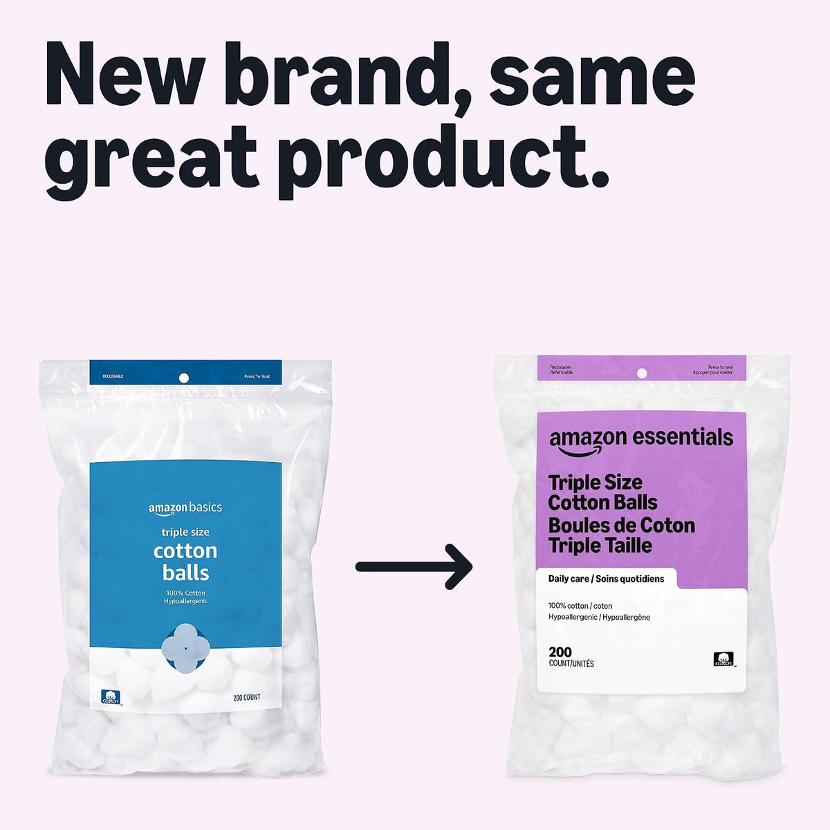 Hypoallergenic cotton balls for beauty routines