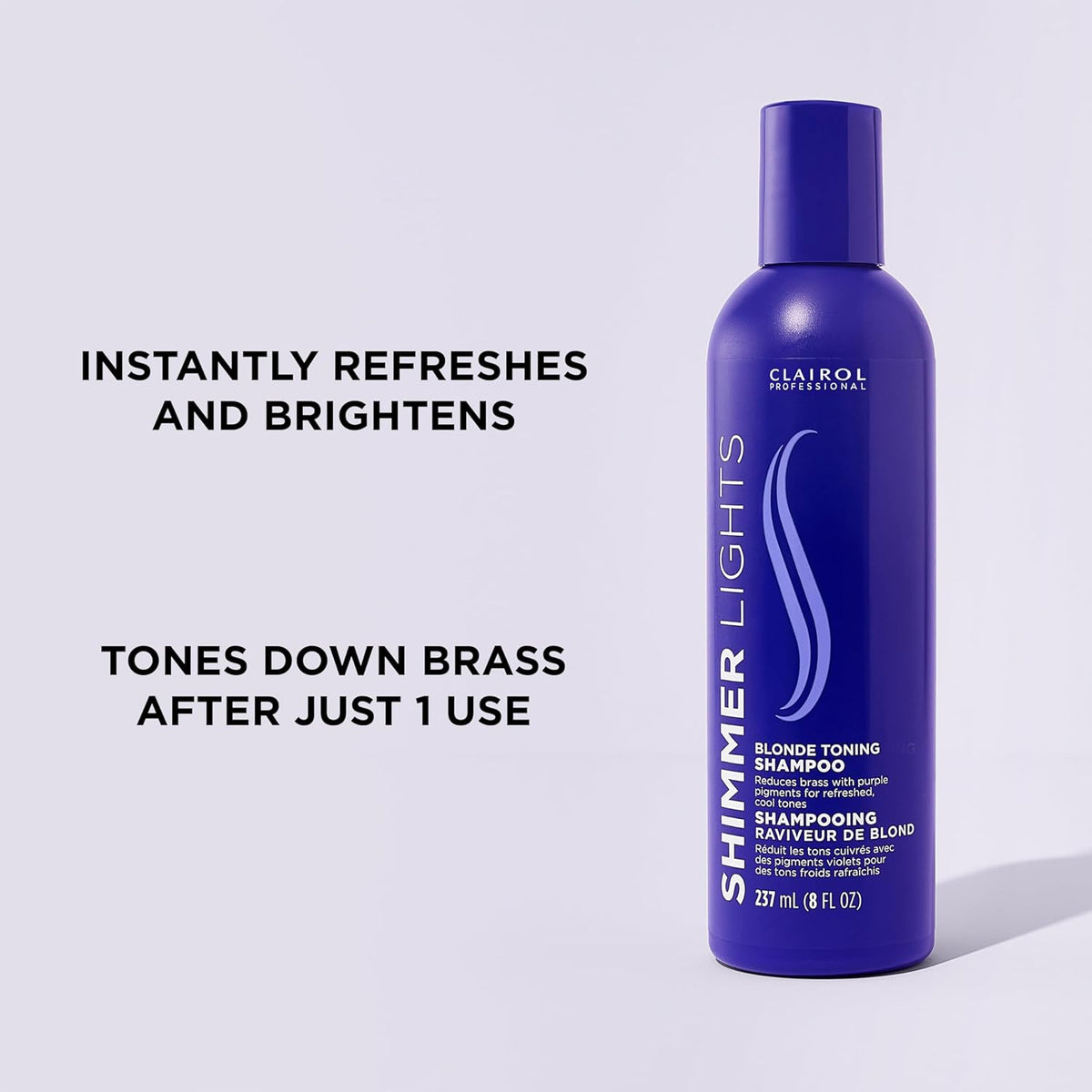Purple shampoo hair-care product by Clairol