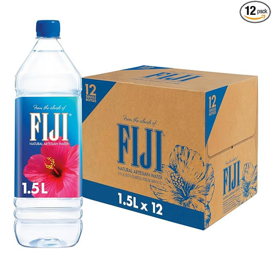 FIJI Natural Artesian Bottled Water 1.5L 12 pack