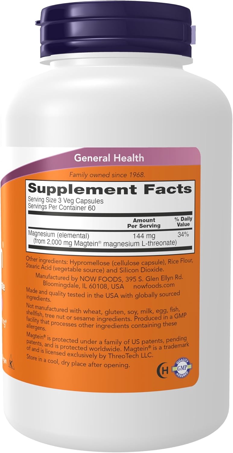 Magtein magnesium supplement for brain health support