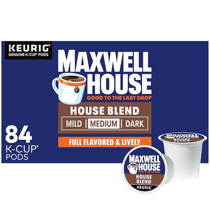 MAXWELL HOUSE House Blend medium roast K-Cup coffee pods box