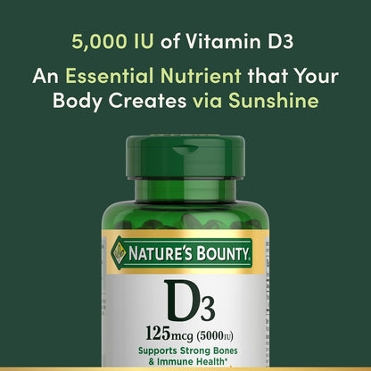 Non-GMO gluten-free Vitamin D3 softgel supplement