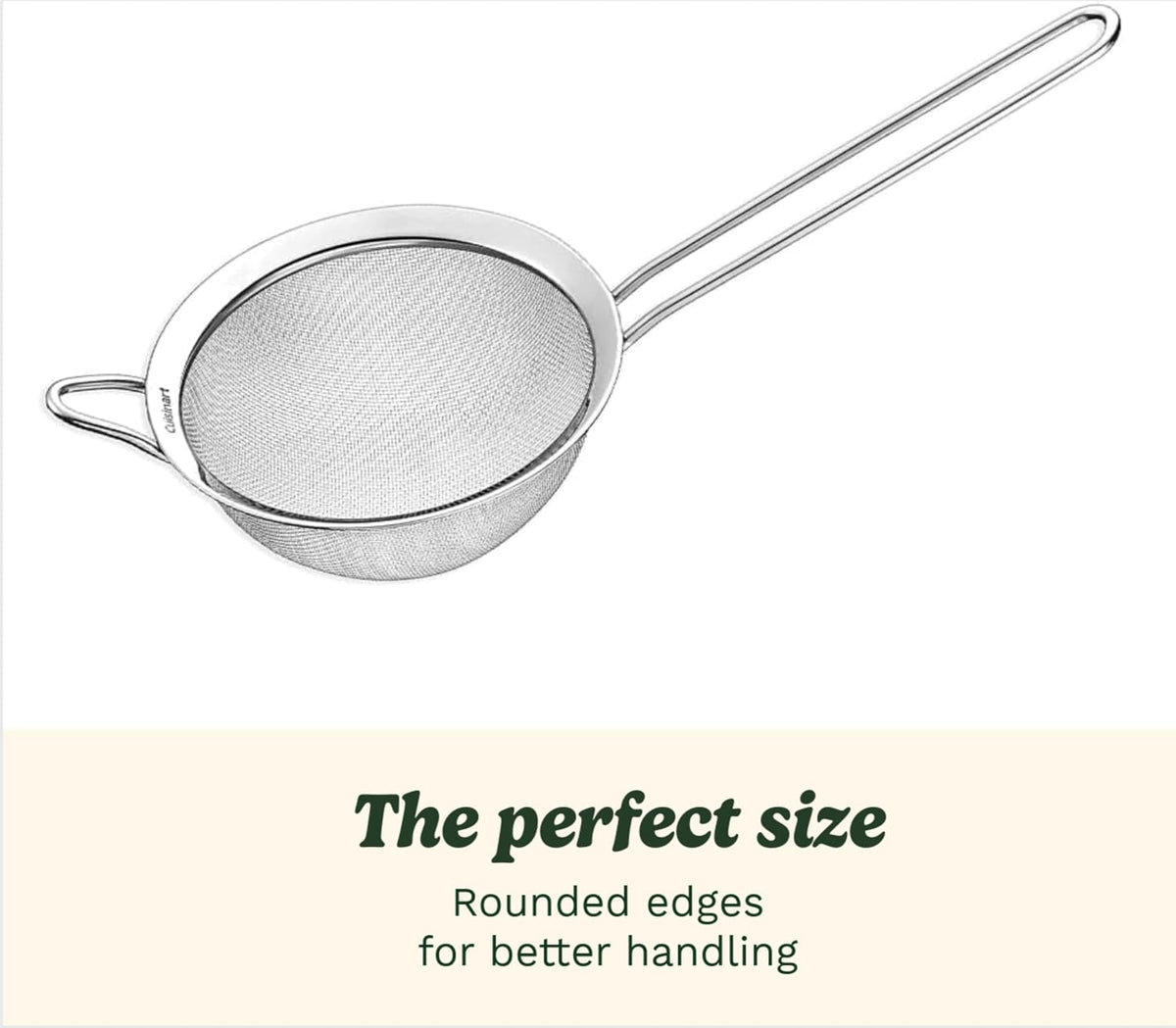 Stainless steel food strainers for rinsing and draining