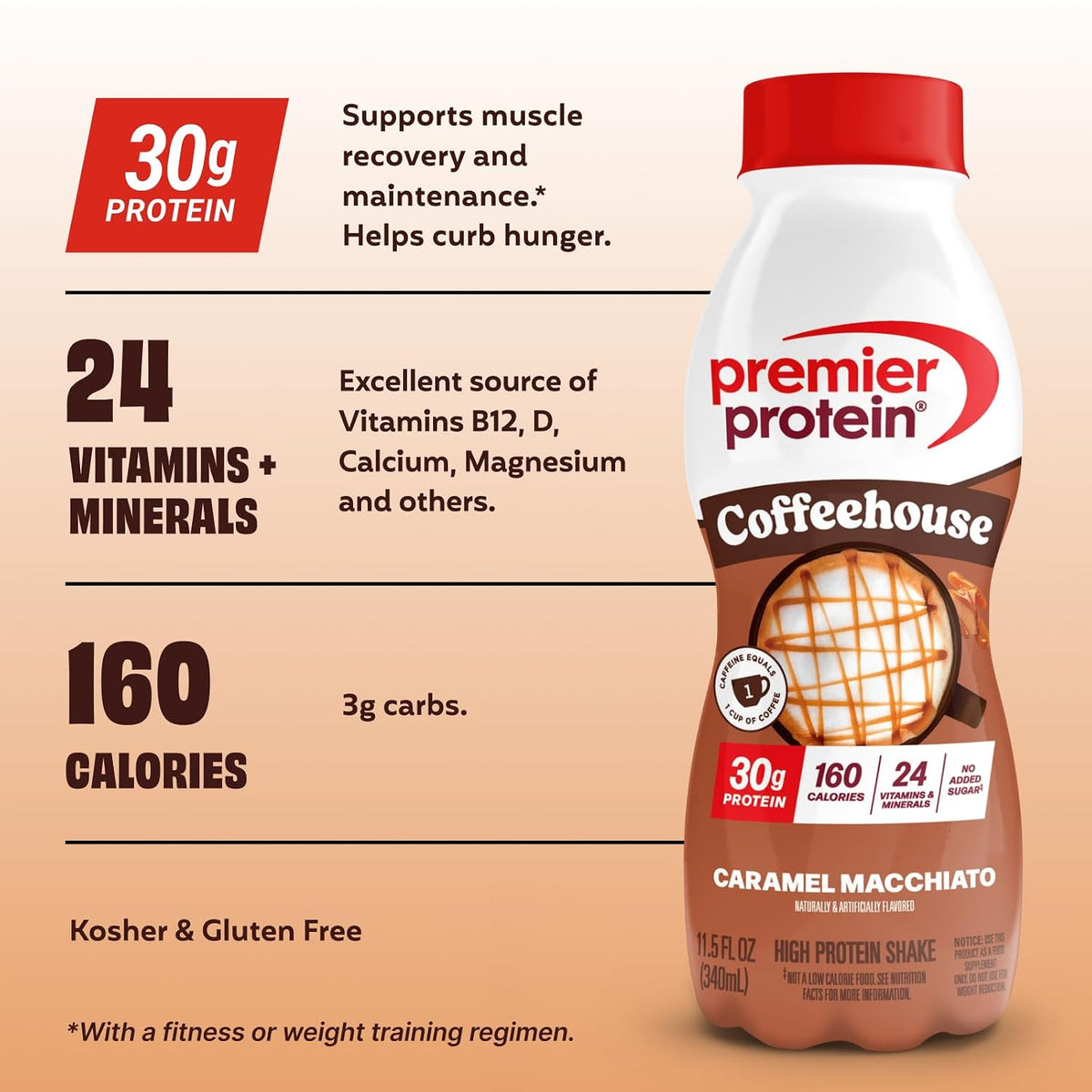 Premier Protein caramel coffee shake pack