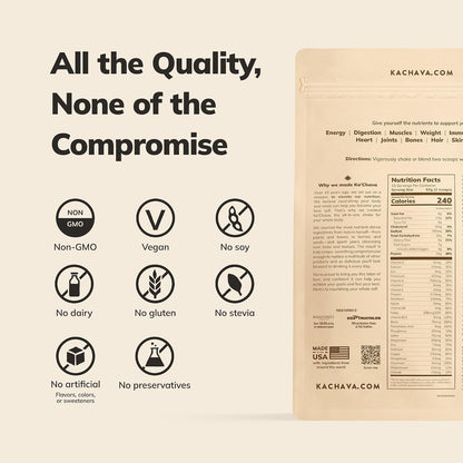 Ka’Chava plant-based meal replacement chocolate bag