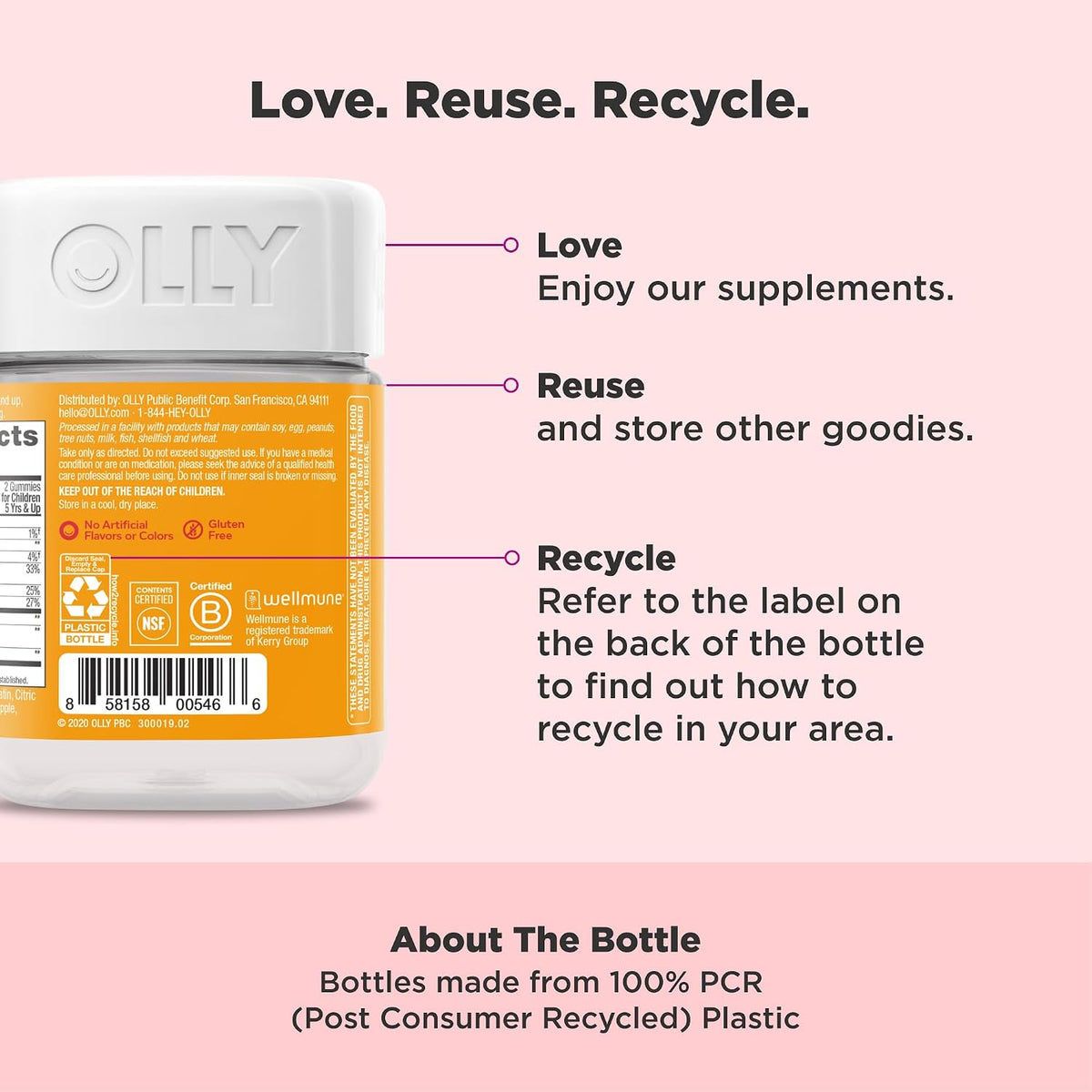 OLLY 50 count kids immunity gummies bottle