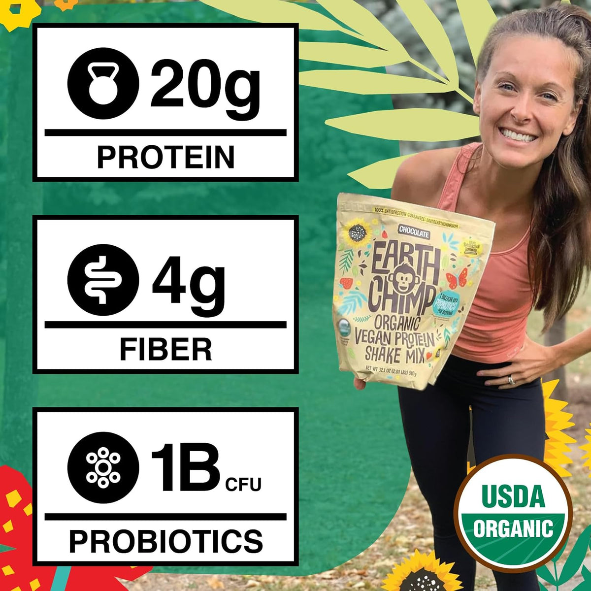 Non GMO gluten free protein powder chocolate