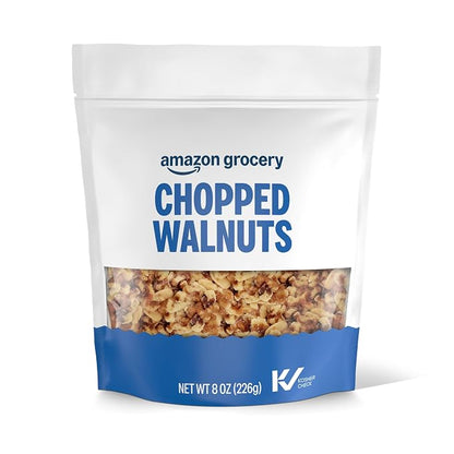 Happy Belly chopped walnuts 8 oz bag front