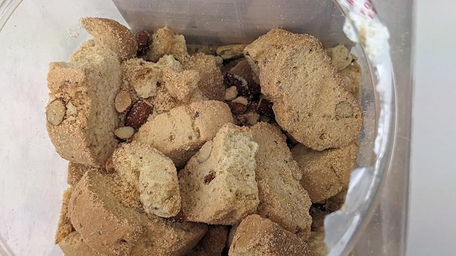 La Dolce Vita Classic Almond Italian Biscotti Cookie Snacks with Whole Almonds, 40 oz. Jar, 30 Servings (Pack of 1)