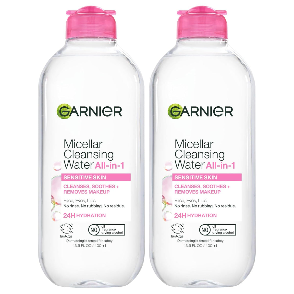Garnier makeup remover for sensitive skin bottles