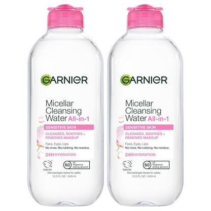 Garnier makeup remover for sensitive skin bottles