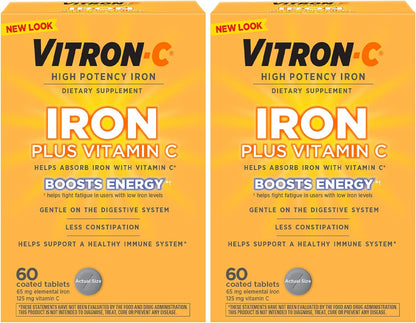 Vitron-C 60 count iron supplement bottle front