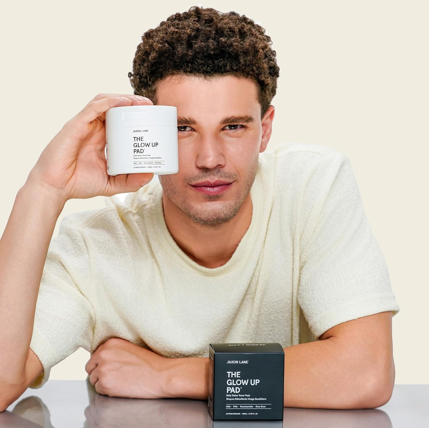 JAXON LANE  — Rice Toner Pads Korean Skin Care Daily Exfoliating Pads for Face: THE GLOW UP Centella AHA PHA Niacinamide Brightening Toner for Mens Skincare, Facial Cleansing, Acne Pores, Dark Spots & Skin Radiance