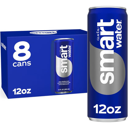 smartwater 12 fl oz canned water pack