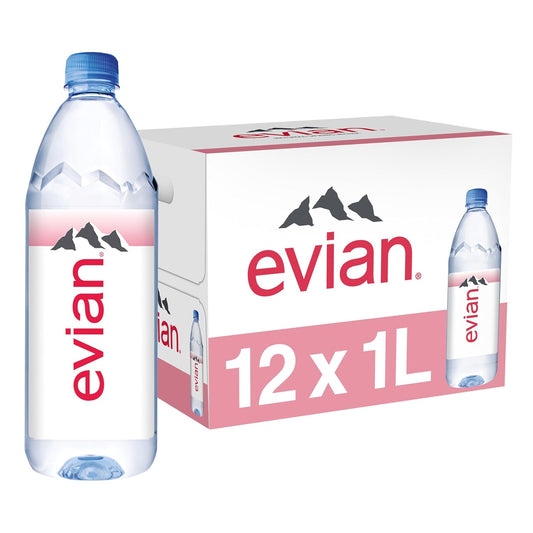 evian French Alps spring water bottles pack