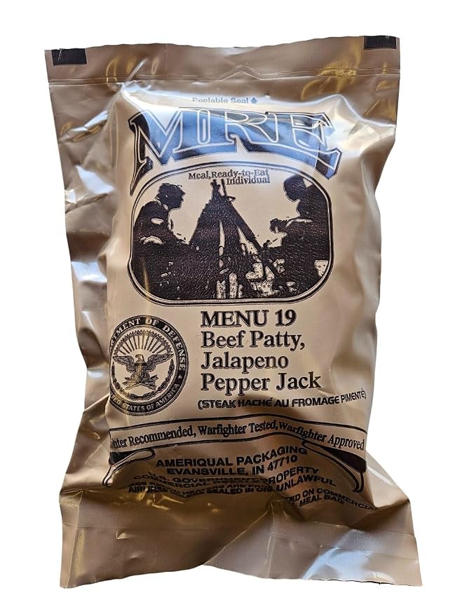 EPIDEMIC PROOF individual MRE Menu #19 jalapeno beef patty ration