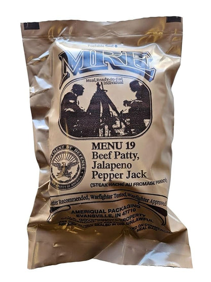 EPIDEMIC PROOF individual MRE Menu #19 jalapeno beef patty ration