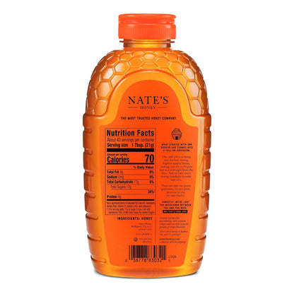 Raw unfiltered honey pantry sweetener in 32 oz bottle