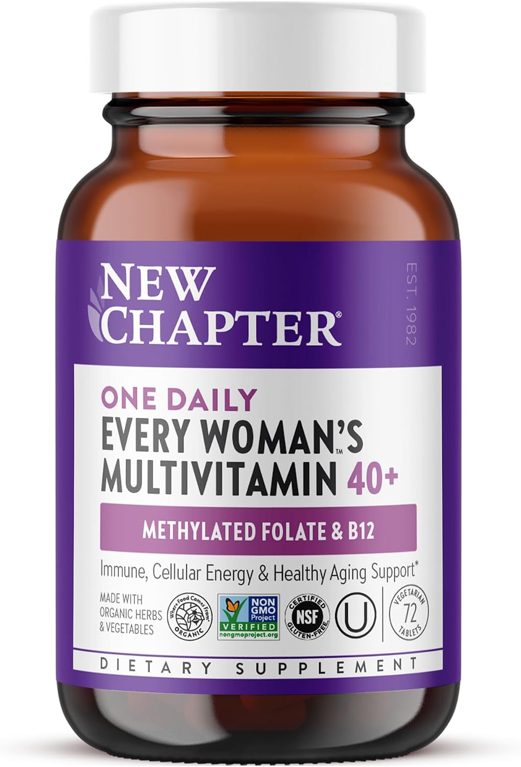 Women’s 40+ daily multivitamin tablets by New Chapter