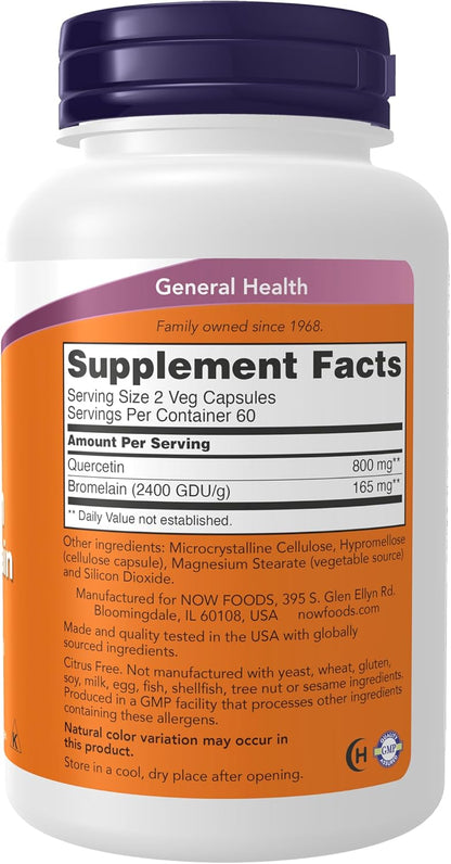 Quercetin with Bromelain vegetarian capsules supplement