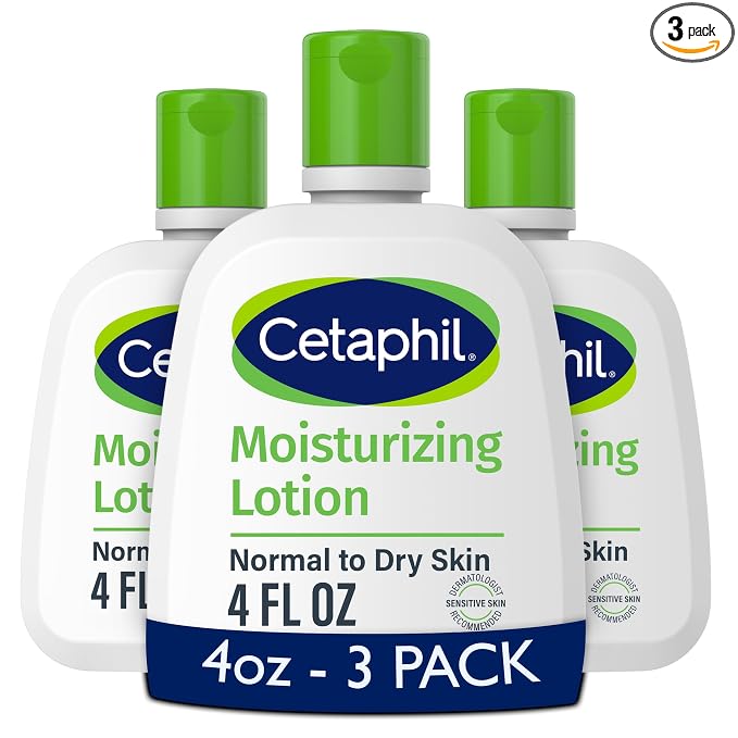 Cetaphil moisturizing face and body lotion 4 oz 3 pack