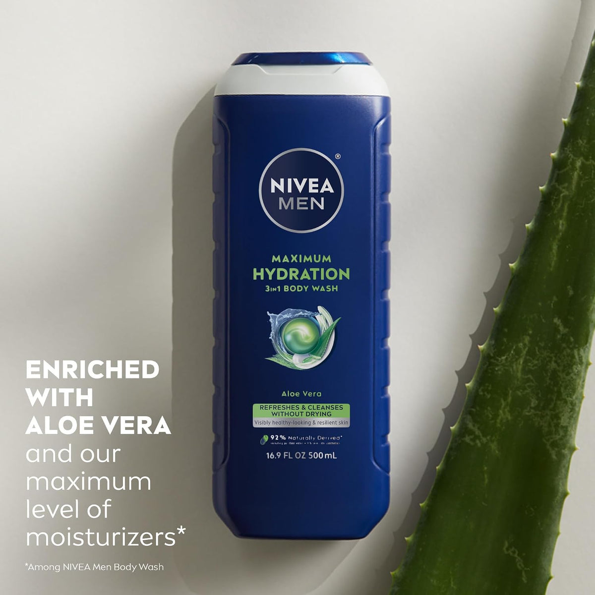 NIVEA MEN Maximum Hydration body wash three pack