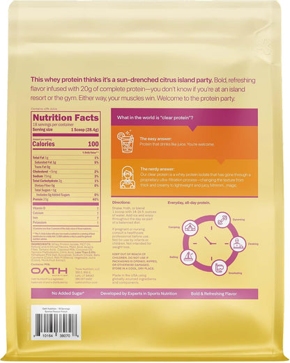 Sunrise Passion Punch clear whey isolate protein powder