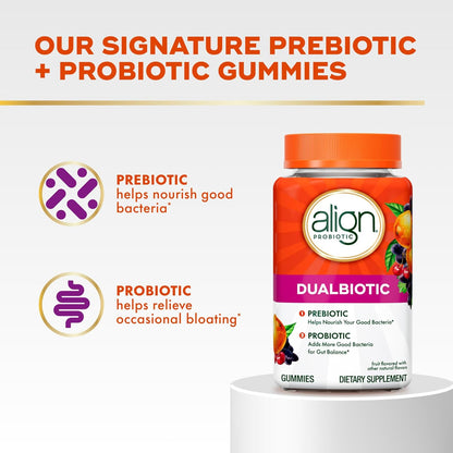 Natural fruit flavor Align Dualbiotic gummy supplement