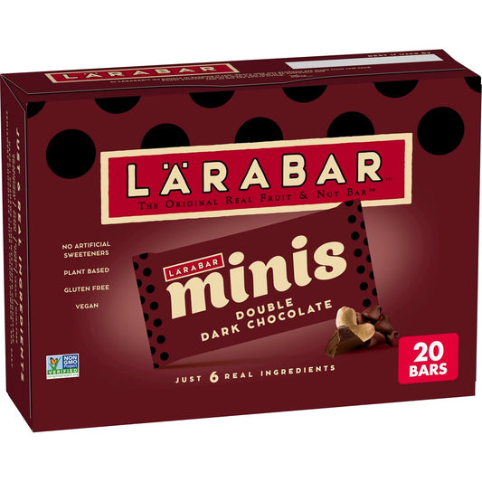 Double dark chocolate fruit and nut mini bars pack