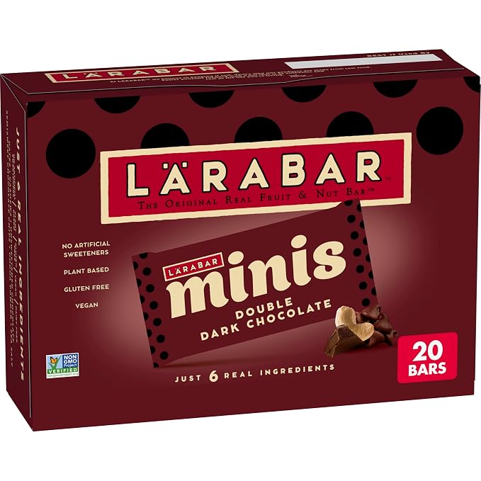 LÄRABAR Minis Double Dark Chocolate 20 count box