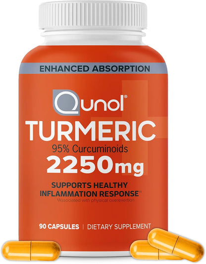 Qunol turmeric supplement capsules front label