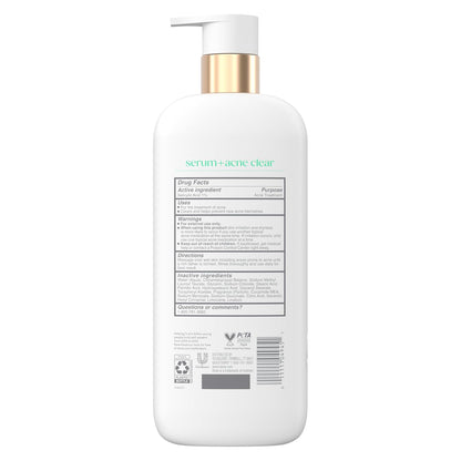Dove acne clear gel serum body wash packaging