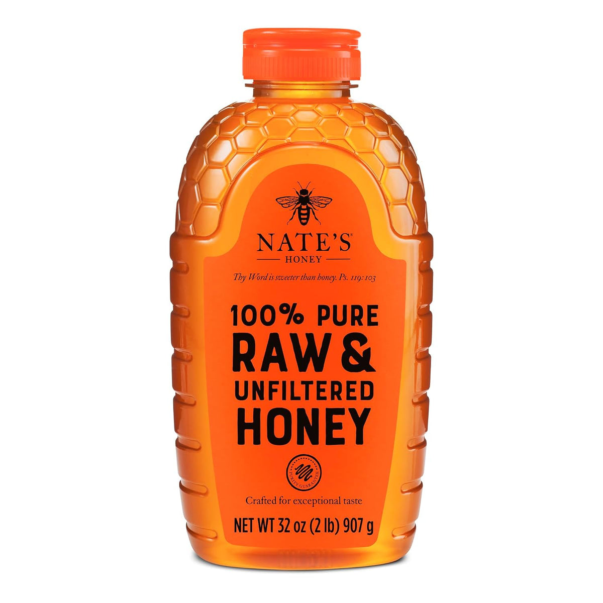 Nate's Honey squeeze bottle for coffee tea and oatmeal