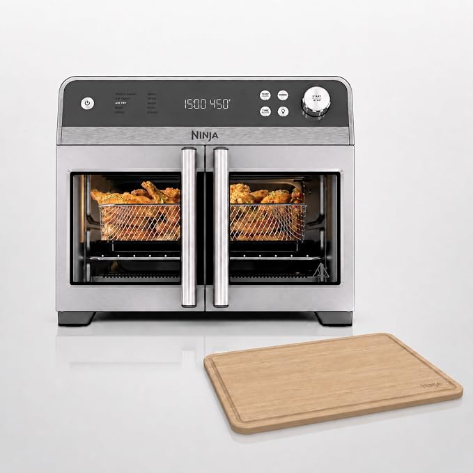Ninja French Door Premier FO103 air fry oven in steel