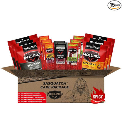 Jack Link's spicy beef jerky variety pack gift basket