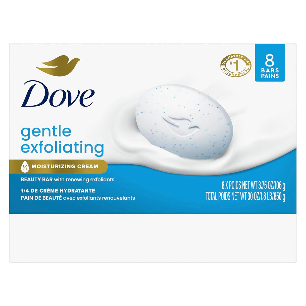 Dove moisturizing exfoliating soap bars 3.75 oz