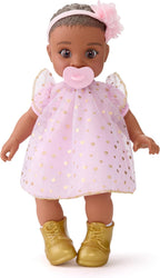 FAO Schwarz baby doll in pink and gold outfit